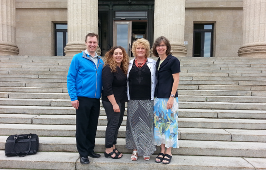 Paul Kohlmeier, MTAM President; Sheila Malloy, MTAM Executive Director; Kathy Watson, NHPC Government Relations Manager; and Kelly Sloan, NHPC CEO