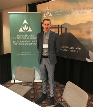 Paul Donovan, Industry Relations Manager, manning the NHPC booth at the CHLIA Claims and Anti-fraud Conference in Montreal, QC