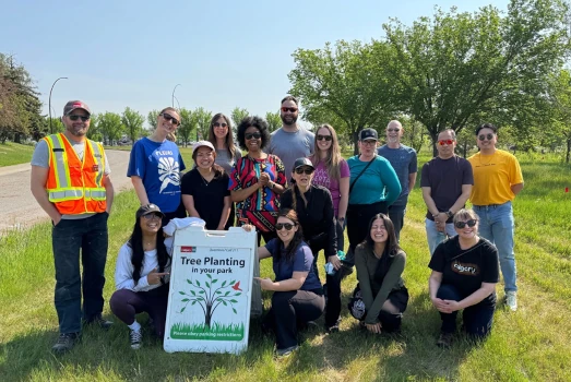 NHPC 2025 tree planting event in Calgary. 