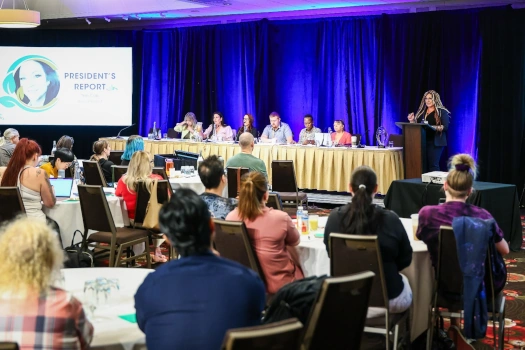 NHPC President Trish Cole speaking at the 2025 Annual General Meeting