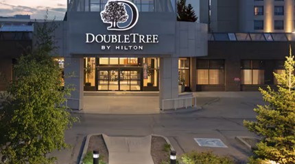 Exterior Entrance of the DoubleTree by Hilton West Edmonton