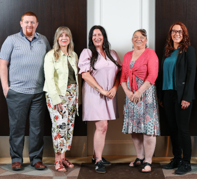 Board Members at 2025 AGM: Andrew Walker, Laura Finley, Sarah Chaisson, Debra Cookson, Amanda Bach. 